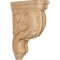 Ekena Millwork 3 1/2"W x 9"D x 12"H Medium Hudson Acanthus Wood Corbel, Red Oak CORW04X09X12HDRO - alternate 1